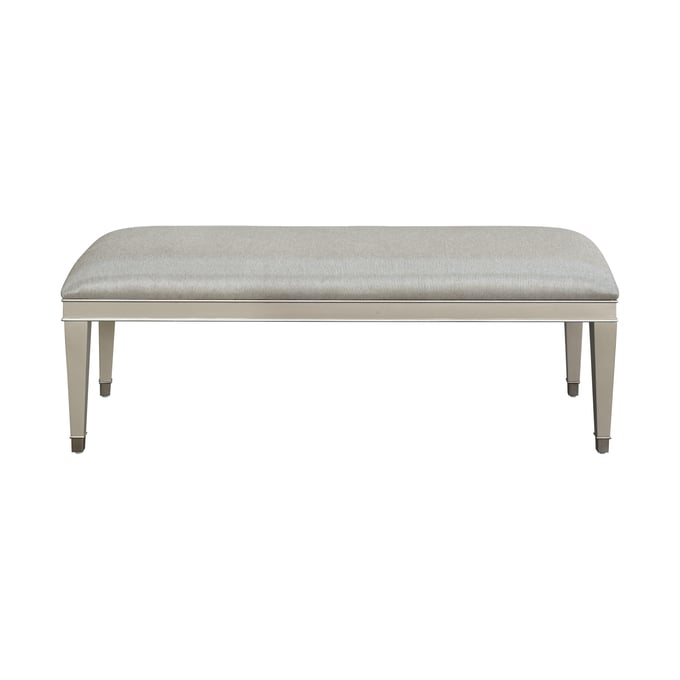 Pulaski Zoey Silver Upholstered Bed Bench RH-P344132