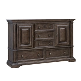 Pulaski Woodbury Brown 5 Drawers Dresser