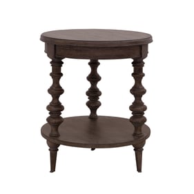 Pulaski Revival Row Brown Round End Table