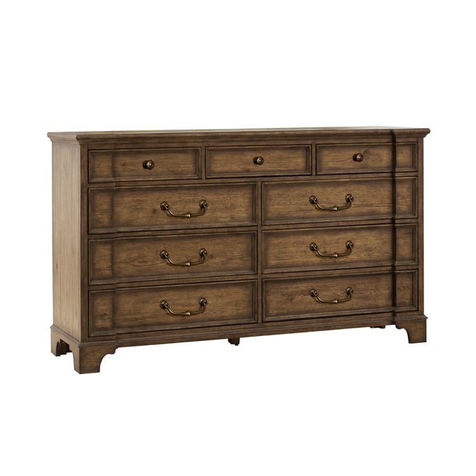 Pulaski Revival Row Brown 9 Drawers Dresser RH-P348100