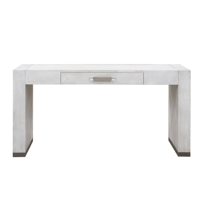 Pulaski White Stone Textured Writing Desk with Keyboard Tray RH-P301628