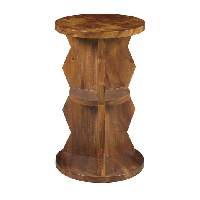 Pulaski Brown Rustic Round Spot Table RH-P301678