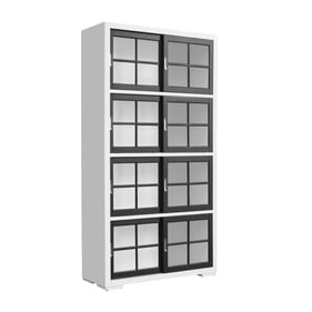 Pulaski Accents Contemporary 4 Shelf Sliding Door Bookcase