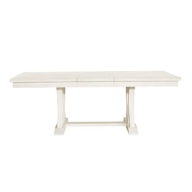 Samuel Lawrence Maggie Valley White Extension Leaf Dining Trestle Table