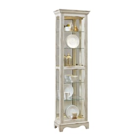 Pulaski PFC White Side Entry 5 Shelf Curio Cabinet