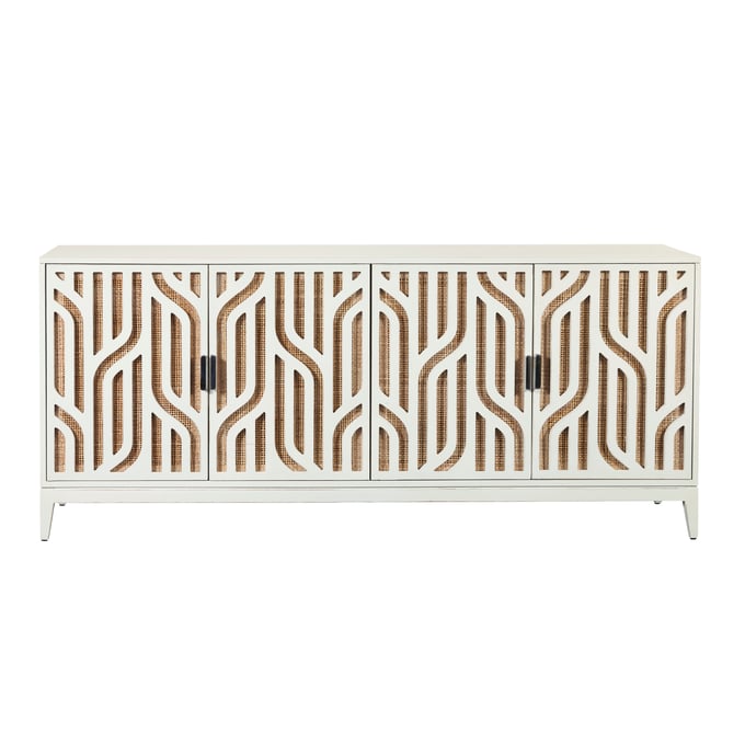 Pulaski White 4 Doors Storage Credenza RH-P301552