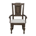 Woodbury Wooden Arm Chair in Cowboy Boods Brown