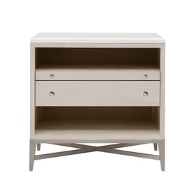 Pulaski Ashby Place Natural Accent Nightstand with Center Drawers and USB C...