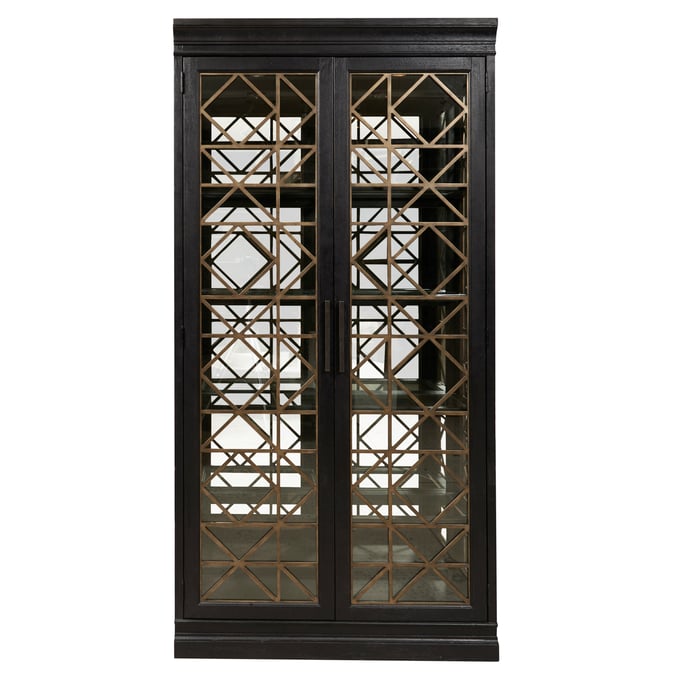 Pulaski Accents Black 4 Shelf Glass Doors Cabinet RH-P301529