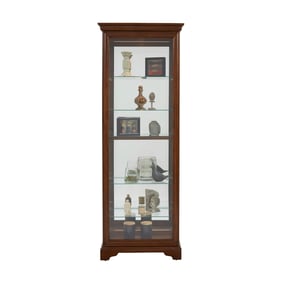 Pulaski PFC Brown Mirrored 5 Shelf Gallery Curio Cabinet