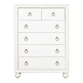 Samuel Lawrence Bella YBR White Kids 6 Drawers Chest