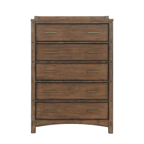 Samuel Lawrence Seneca Brown 5 Drawers Chest