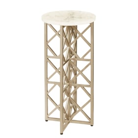 Pulaski Silver Gypsum Stone Top Drink Table