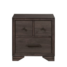 Samuel Lawrence Granite Falls Brown Youth 3 Drawers Nightstand with USB