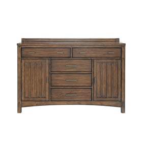 Samuel Lawrence Seneca Brown 5 Drawers and 2 Doors Server