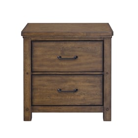 Samuel Lawrence Cambridge Brown 2 Drawers Nightstand with USB