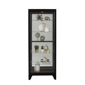 Pulaski PFC Brown Lighted Gallery Style 5 Shelf Curio Cabinet