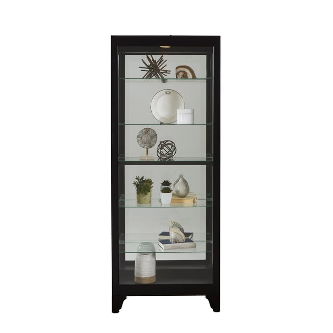 Pulaski PFC Brown Lighted Gallery Style 5 Shelf Curio Cabinet RH-21218