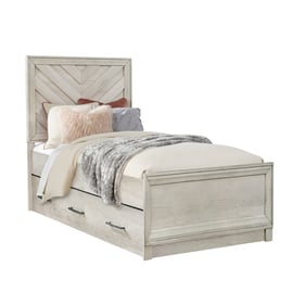 Samuel Lawrence Riverwood Gray Twin Panel Bed with Trundle