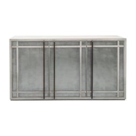 Pulaski Accents Gray 3 Door Eglomise Credenza