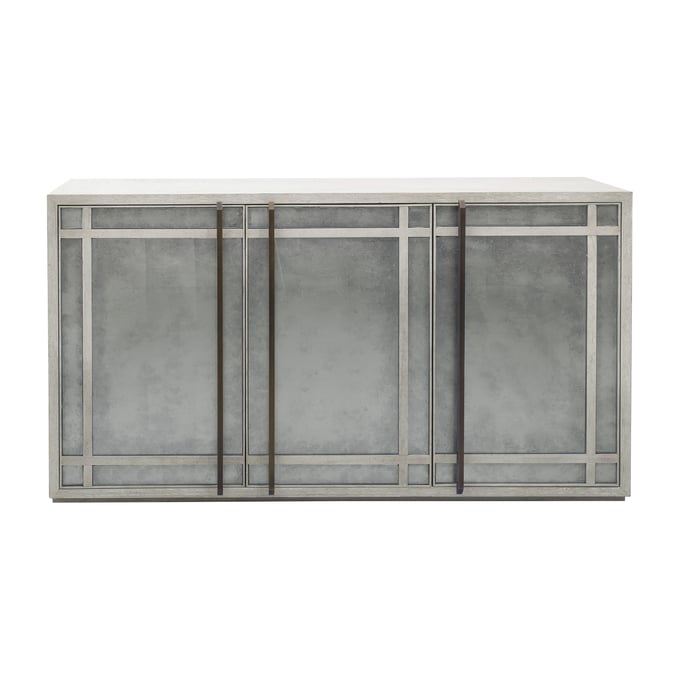 Pulaski Accents Gray 3 Door Eglomise Credenza RH-P301559