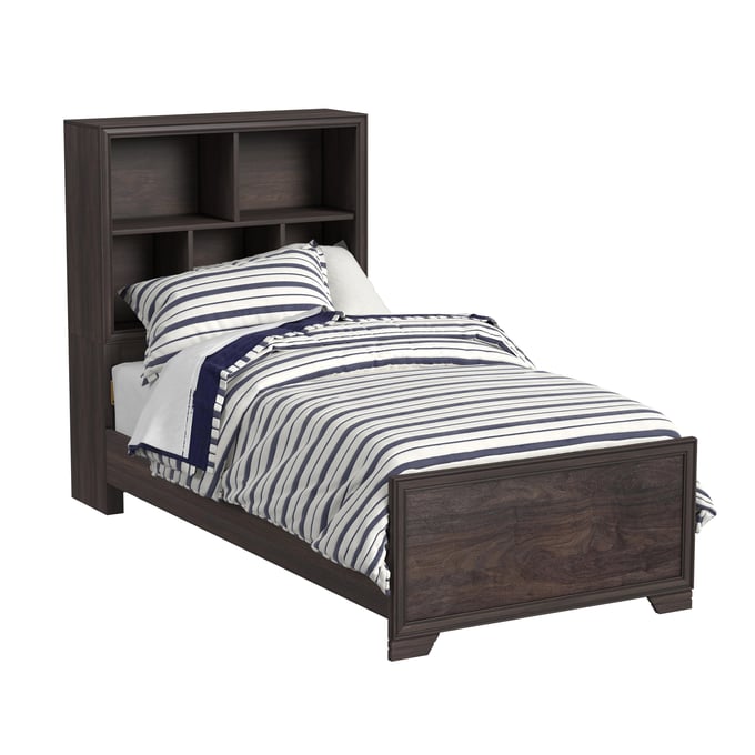 Samuel Lawrence Granite Falls Brown Twin Kids Bed Bookcase Headboard RH-S462-YBR-K12