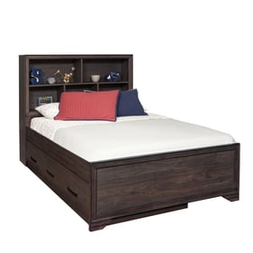 Samuel Lawrence Granite Falls Brown Kids Full Bed Bookcase Headboard