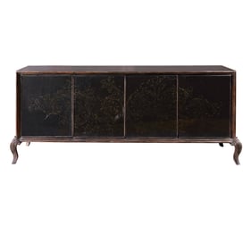 Pulaski Accents Black 4 Door Media Credenza