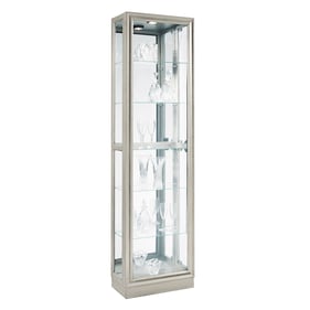 Pulaski PFC Silver Side Entry 5 Shelf Curio Cabinet