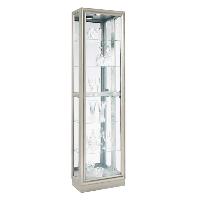 Pulaski PFC Silver Side Entry 5 Shelf Curio Cabinet RH-21455