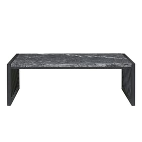 Pulaski Accents Black Modern Industrial Stone Top Cocktail Table