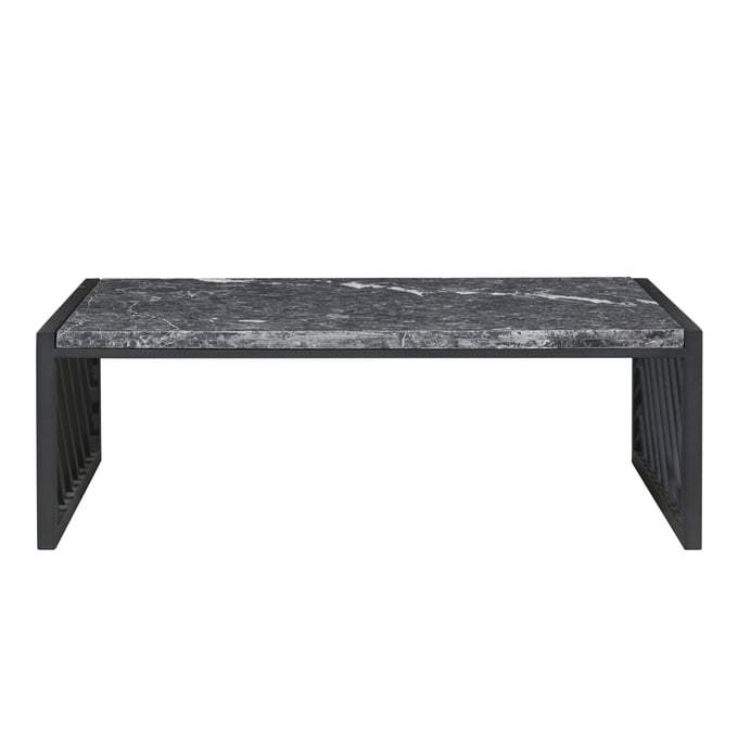 Pulaski Accents Black Modern Industrial Stone Top Cocktail Table RH-P301728