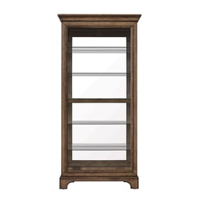 Pulaski Accents Brown Traditional Sliding Door Curio with and LED Light