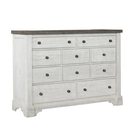 Samuel Lawrence Valley Ridge White 10 Drawers Dresser