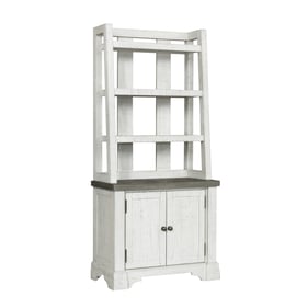 Samuel Lawrence Valley Ridge White Bookcase with Hutch