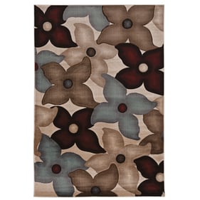 Linon Milan Shea Garnet And Ivory Rug - 91x60