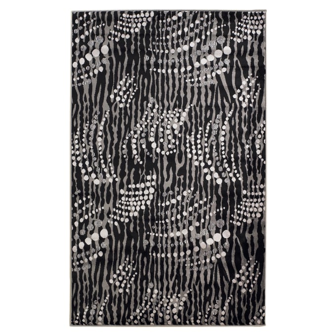 Linon Milan Simone Grey And Black Rug - 123x96 LN-RUG-MN2281