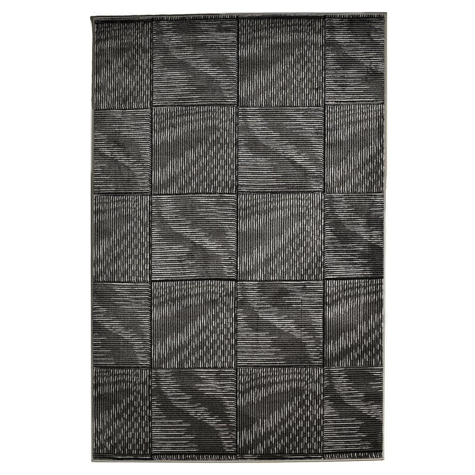 Linon Milan Marcel Black And Grey Rug - 91x60 LN-RUG-MN2458