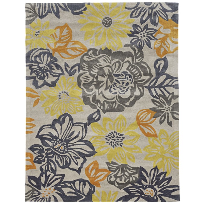 Linon Trio Benton Grey And Yellow Rug - 34x22 LN-RUG-TARL3223