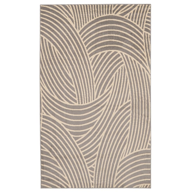 Linon Capri Binya Light Grey And Bone Rug - 111X77 LN-RUGBC21271