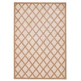 Linon Diamond Lima Beige Rug - 90x60