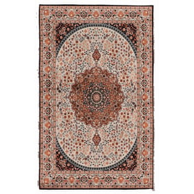 Linon Emerald Harris Cream And Copper Rug - 38x26