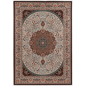 Linon Emerald Harris Cream And Copper Rug - 84x60