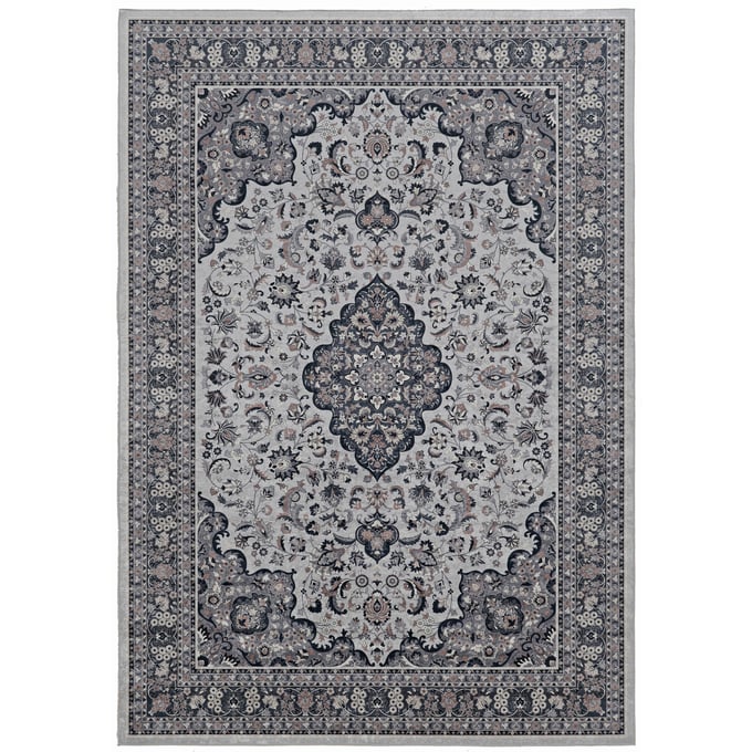 Linon Emerald Barton Cream And Grey Rug - 84x60 LN-RUGEM0457