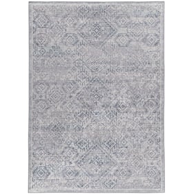 Linon Emerald Duluth Grey And Blue Rug - 38x26