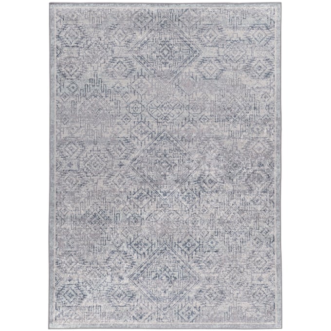 Linon Emerald Duluth Grey And Blue Rug - 38x26 LN-RUGEM0923