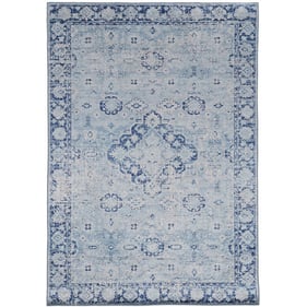 Linon Emerald Canton Blue And Ivory Rug - 38x26