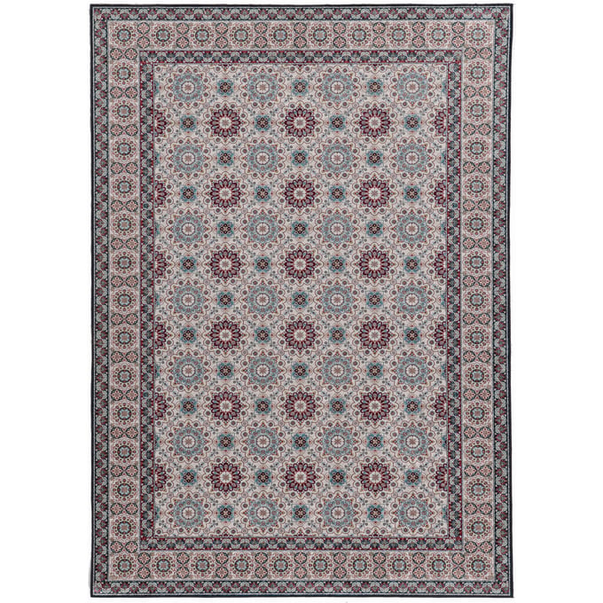 Linon Emerald Charlotte Ivory And Raspberry Rug - 38x26 LN-RUGEM1423