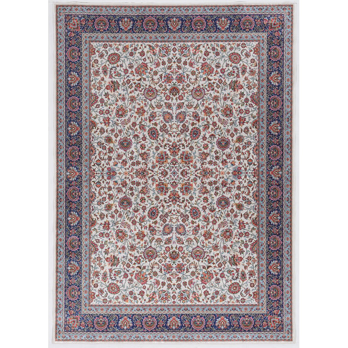 Linon Emerald Ritchie Ivory And Blue Rug - 38x26 LN-RUGEM2123