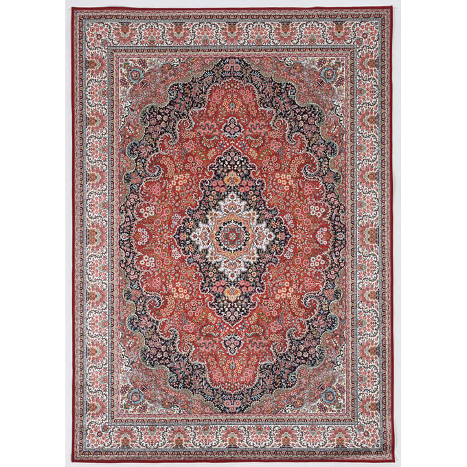 Linon Emerald Sanlin Red And Ivory Rug - 38x26 LN-RUGEM2223